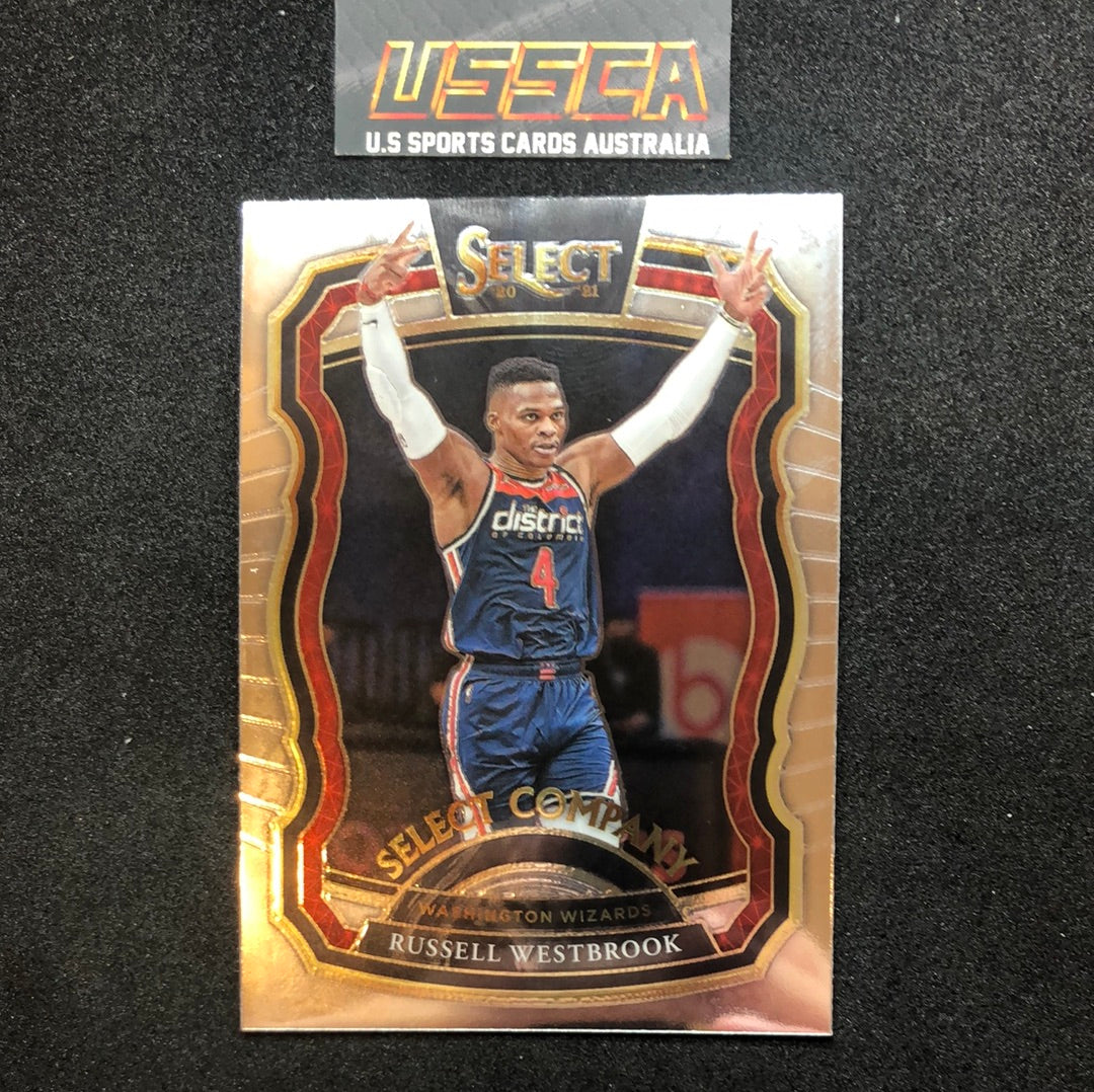 2020-21 Panini Select Basketball Select Company #19 Russell Westbrook - Washington Wizards