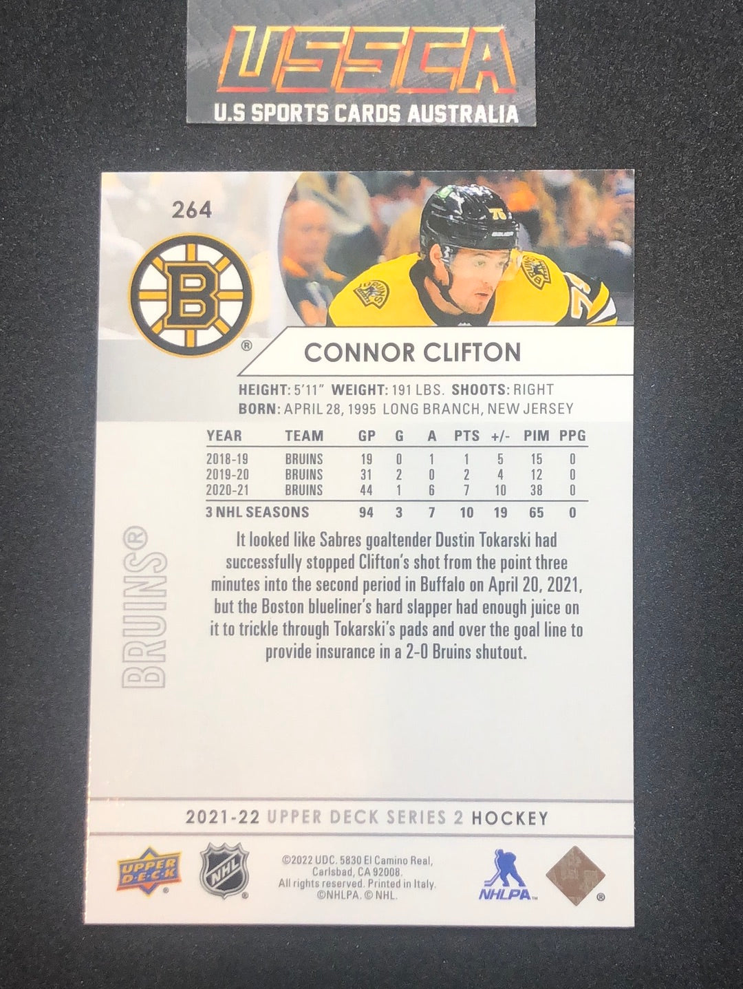 2021-22 Upper Deck Series Two #264 - Connor Clifton - Boston Bruins