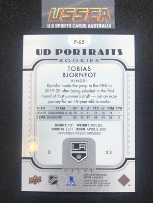 2019-20 Upper Deck Series Two  #P-65 - UD Portraits - Tobias Bjornfot - Los Angeles Kings