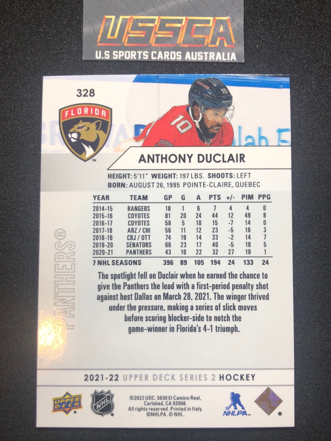 2021-22 Upper Deck Series Two #328 - Anthony Duclair - Florida Panthers