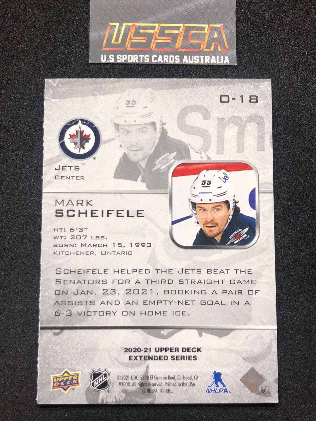 2020-21 Upper Deck Extended Series #O-18 - Ovation - Mark Scheifele - Winnipeg jets