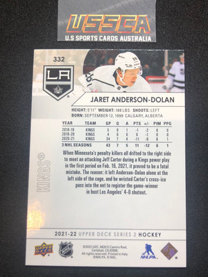 2021-22 Upper Deck Series Two #332 - Jaret Anderson-Dolan - Los Angeles Kings