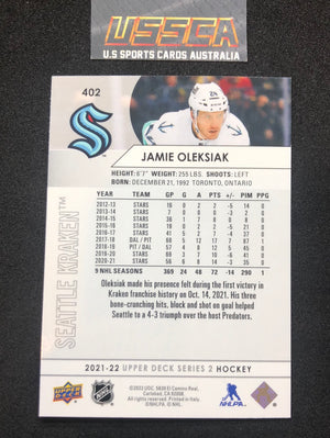 2021-22 Upper Deck Series Two #402 - Jamie Oleksiak - Seattle Kraken