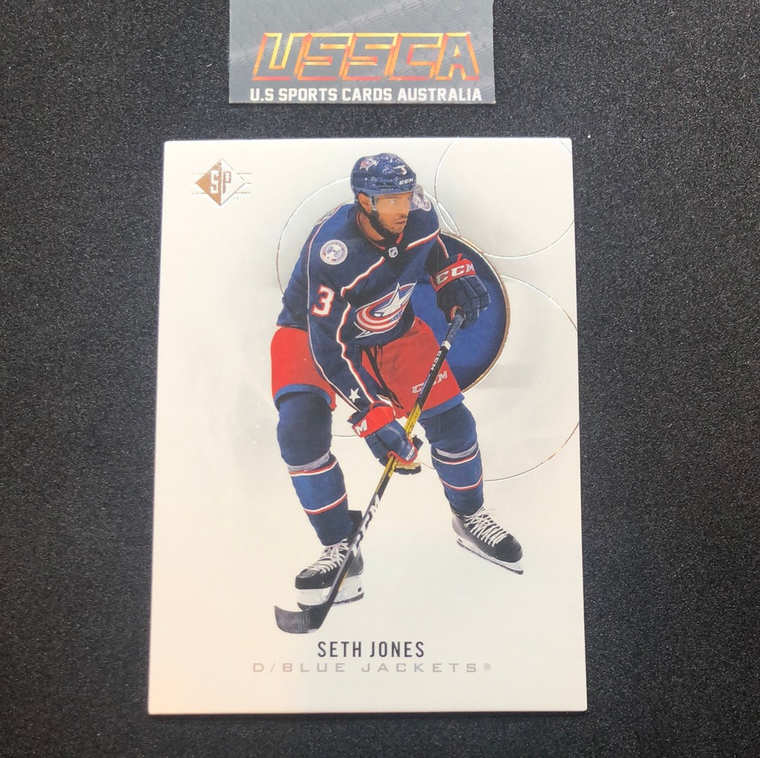 2020-21 Upper Deck SP Authentic Hockey (Base) #052 Seth Jones - Columbus Blue Jackets