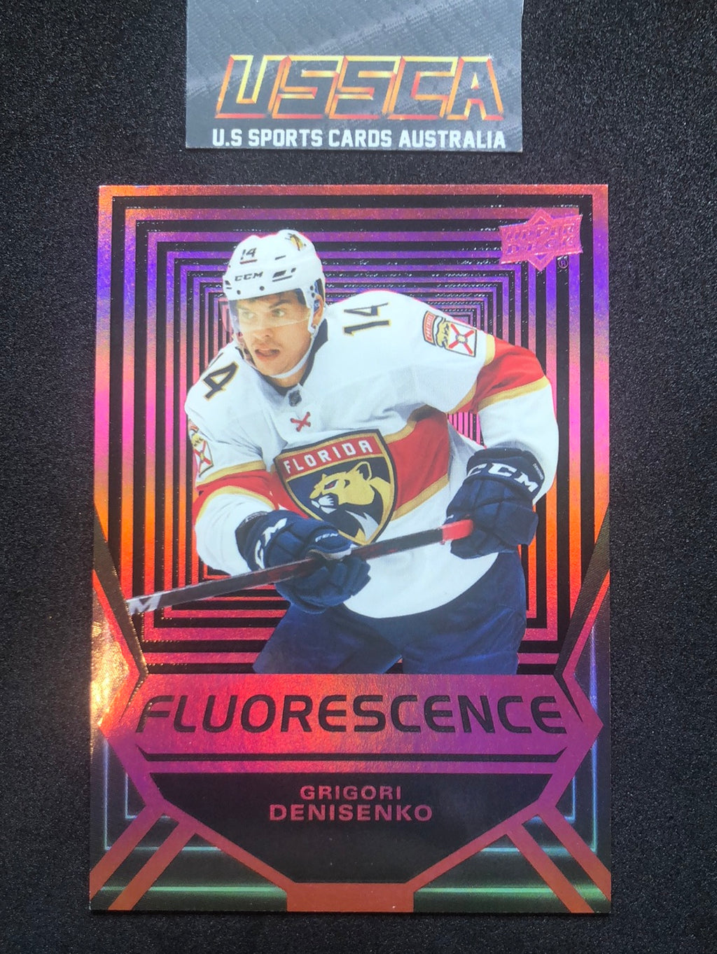 2021-22 Upper Deck Series Two #FL-41 - Fluorescence Red - Grigori Denisenko - Florida Panthers