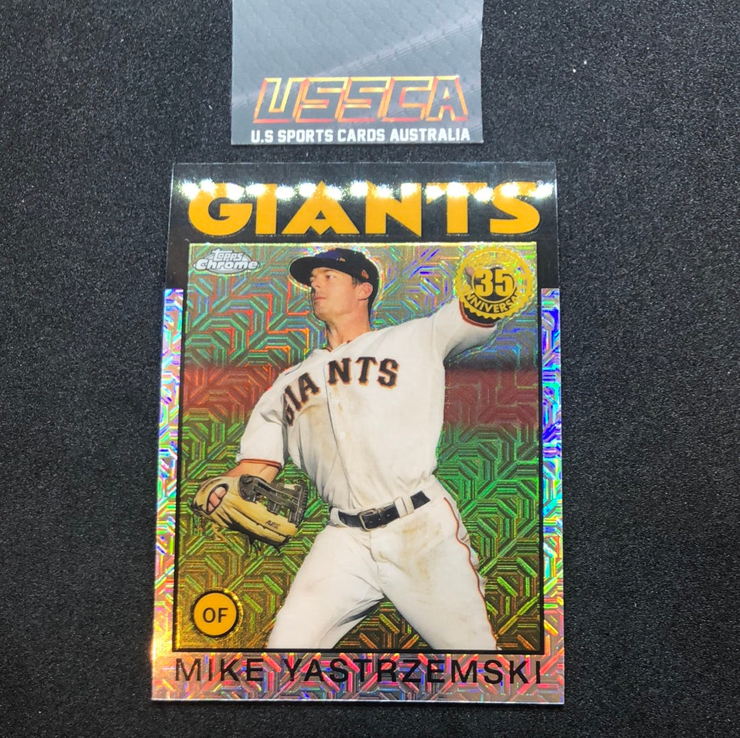 2021 Topps - Silver Pack 1986 Chrome Baseball #86BC-61 - Mike Yastrzemski - San Fransisco Giants