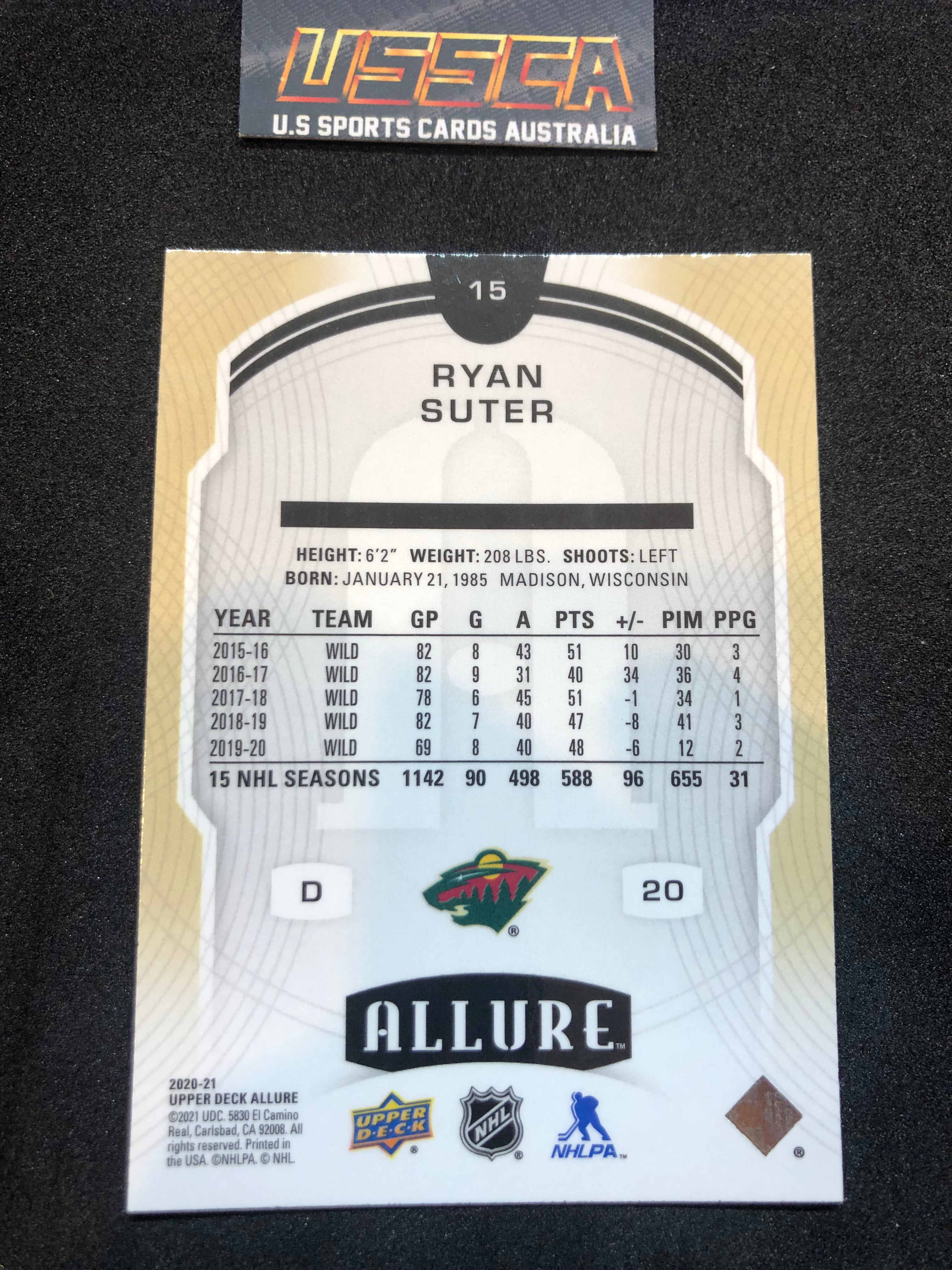 2020-21 Upper Deck Allure Hockey - Base #15 Ryan Suter - Minnesota Wild