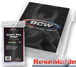 BCW Team Set Bag 3” 3/8 x 5” + 1” Flap