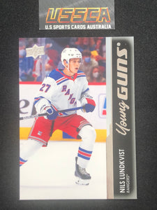 2021-22 Upper Deck Series Two #456 - Young Guns - Nils Lundkvist - New York Rangers