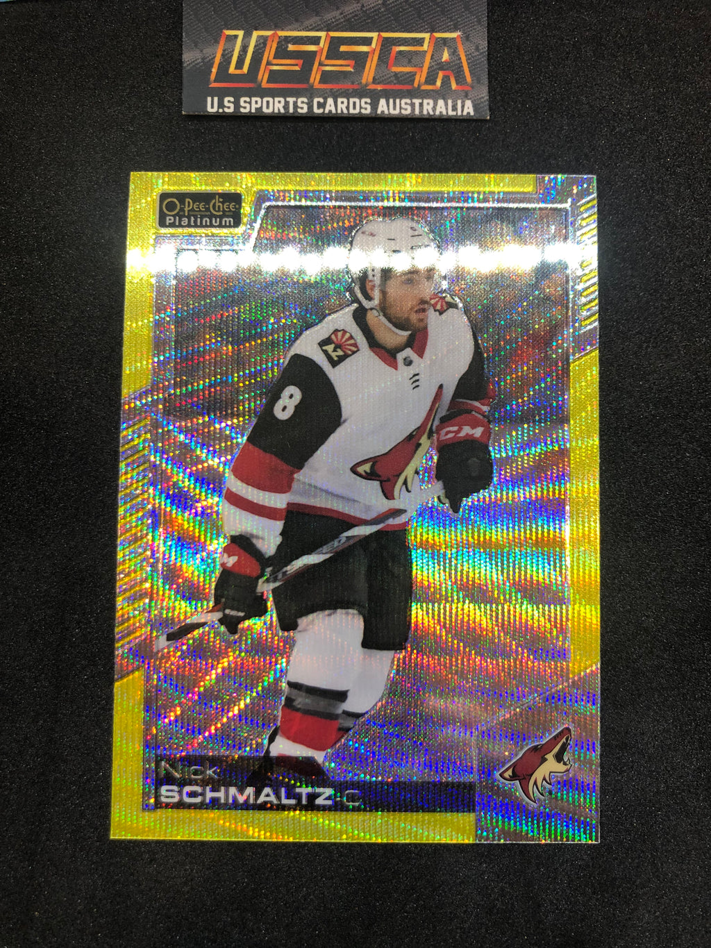 2020-21 Upper Deck O-Pee-Chee Platinum Hockey - Base - Neon Yellow Surge #115 - Nick Schmaltz - Arizona Coyotes