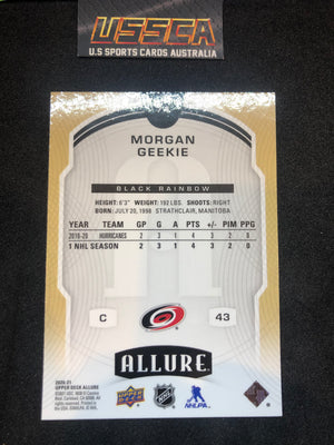 2020-21 Upper Deck Allure Hockey Black Rainbow #74 Morgan Geekie - Carolina Hurricanes