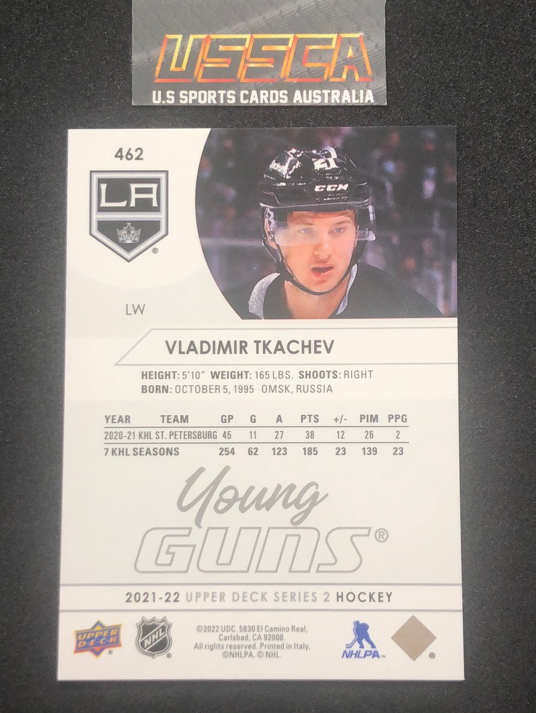 2021-22 Upper Deck Series Two #462 - Young Guns - Vladimir Tkachev - Los Angels Kings