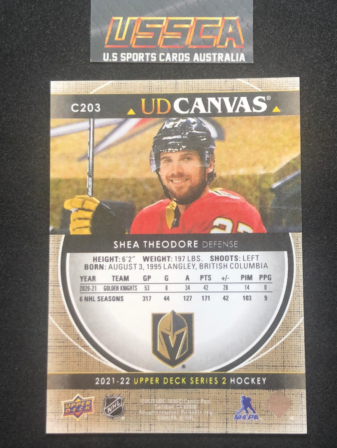 2021-22 Upper Deck Series Two #C203 - UD Canvas - Shea Theodore - Vegas Golden Knights