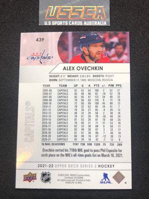 2021-22 Upper Deck Series Two #439 - Alex Ovechkin - Washington Capitals