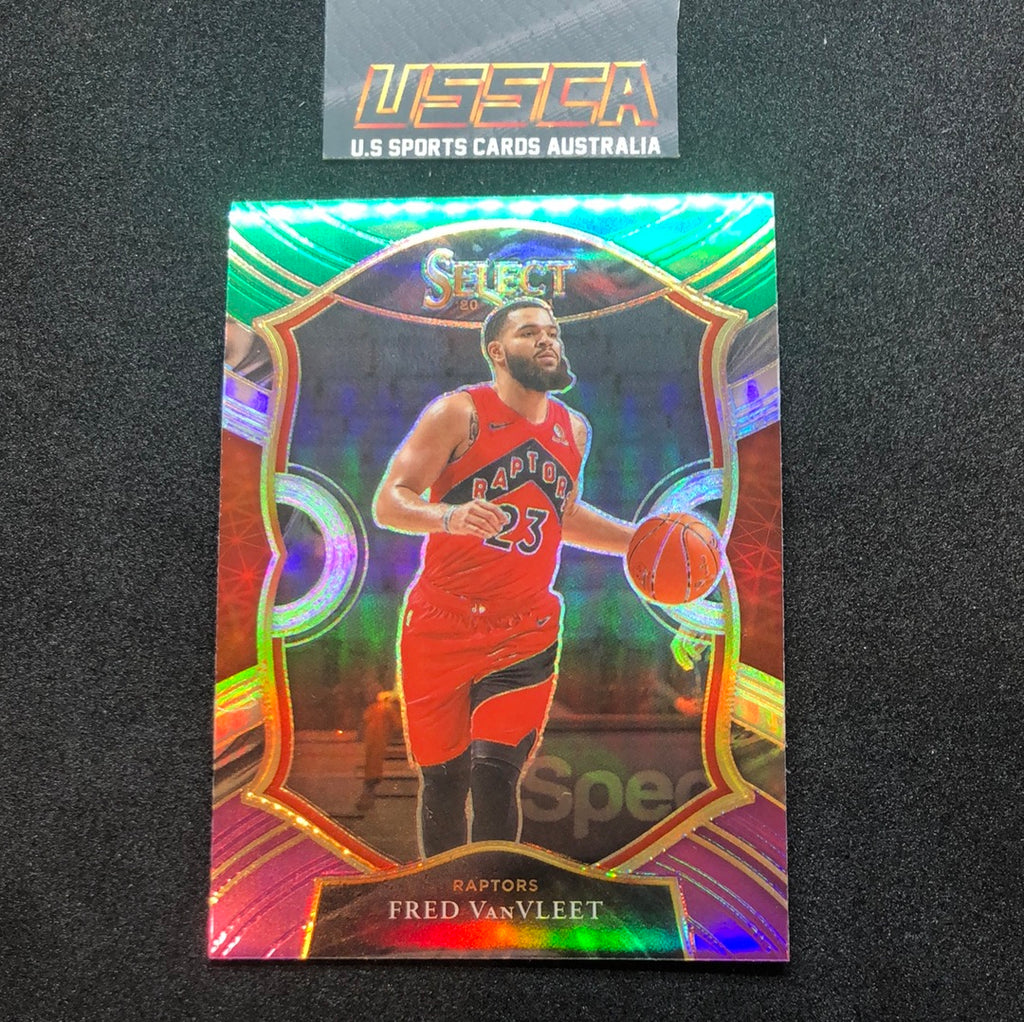 2020-21 Panini Select Basketball Concourse Green White Purple Prizm #29 Fred VanVleet - Toronto Raptors