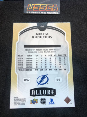 2020-21 Upper Deck Allure Hockey - Base #44- Nikita Kucherov - Tampa Bay Lightning