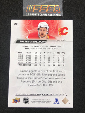 2022-23 Upper Deck Series 1 Hockey #29 Andrew Mangiapane - Calgary Flames