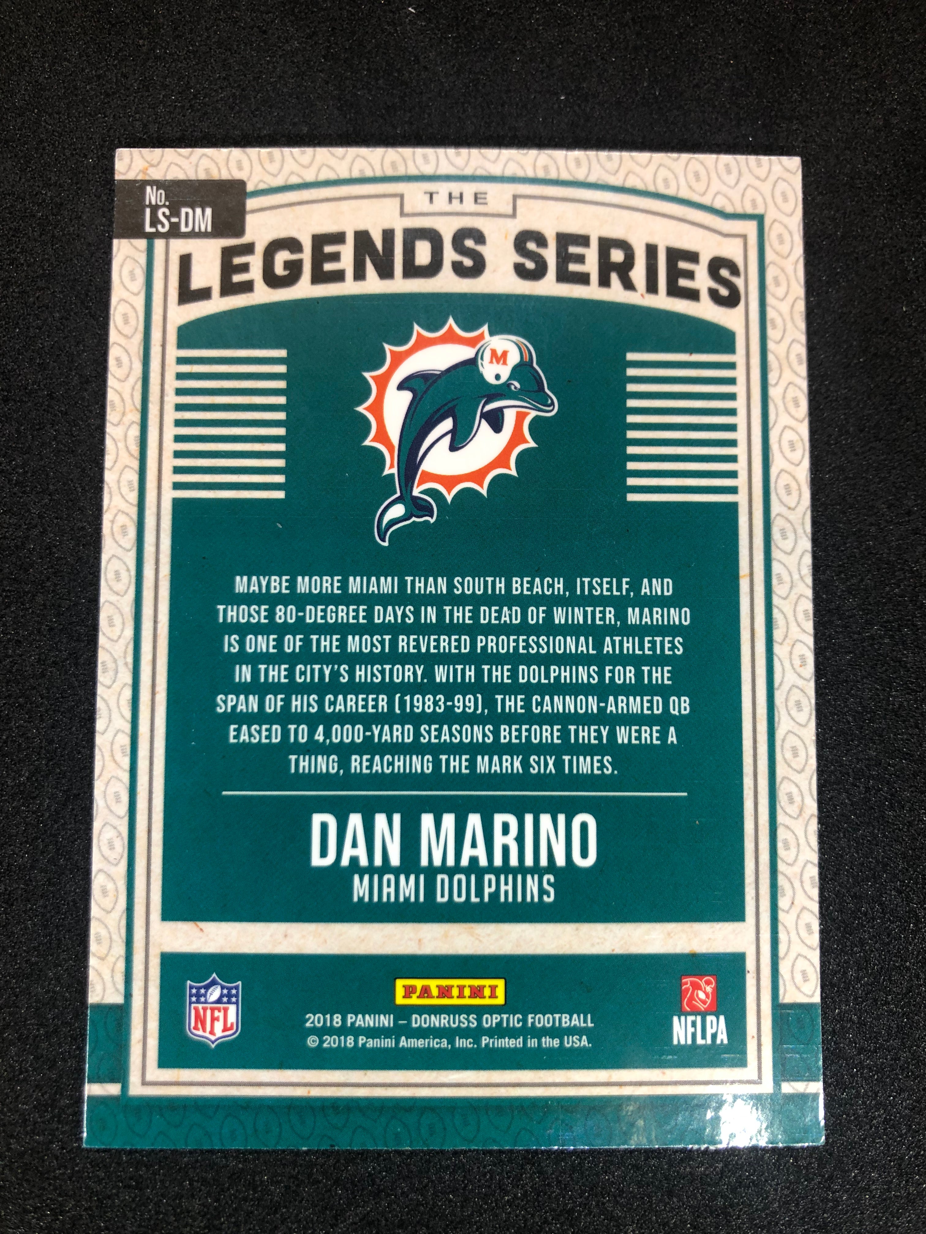 2018 Panini Donruss Optic - Dan Marino #LS-DM - Miami Dolphins