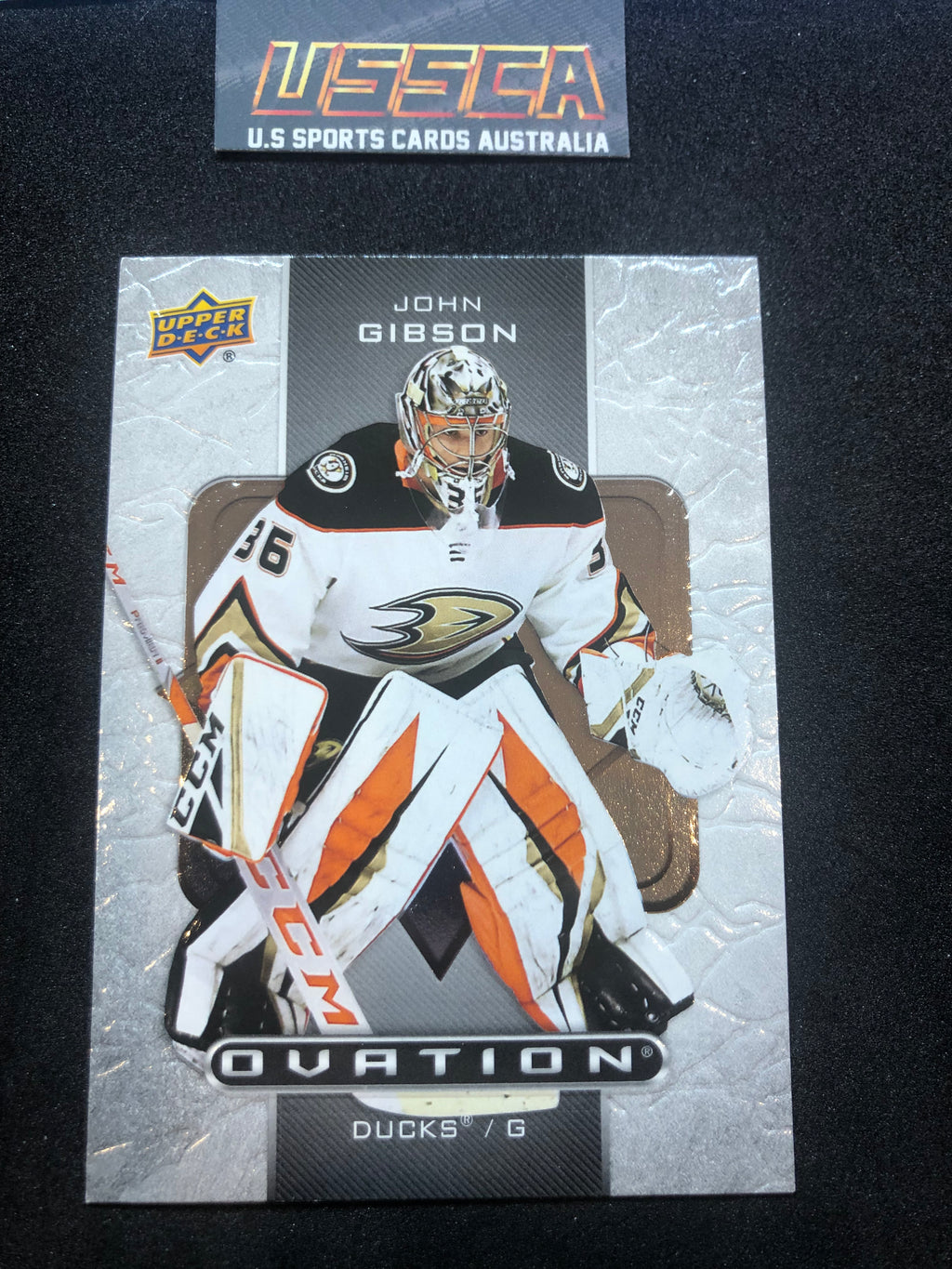 2020-21 Upper Deck Extended Series #O-13 - Ovation - John Gibson - Anaheim Ducks