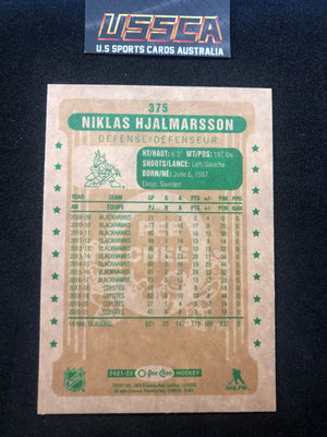 2021-22 Upper Deck O-Pee-Chee Hockey Retro #375 Niklas Hjalmarsson - Arizona Coyotes