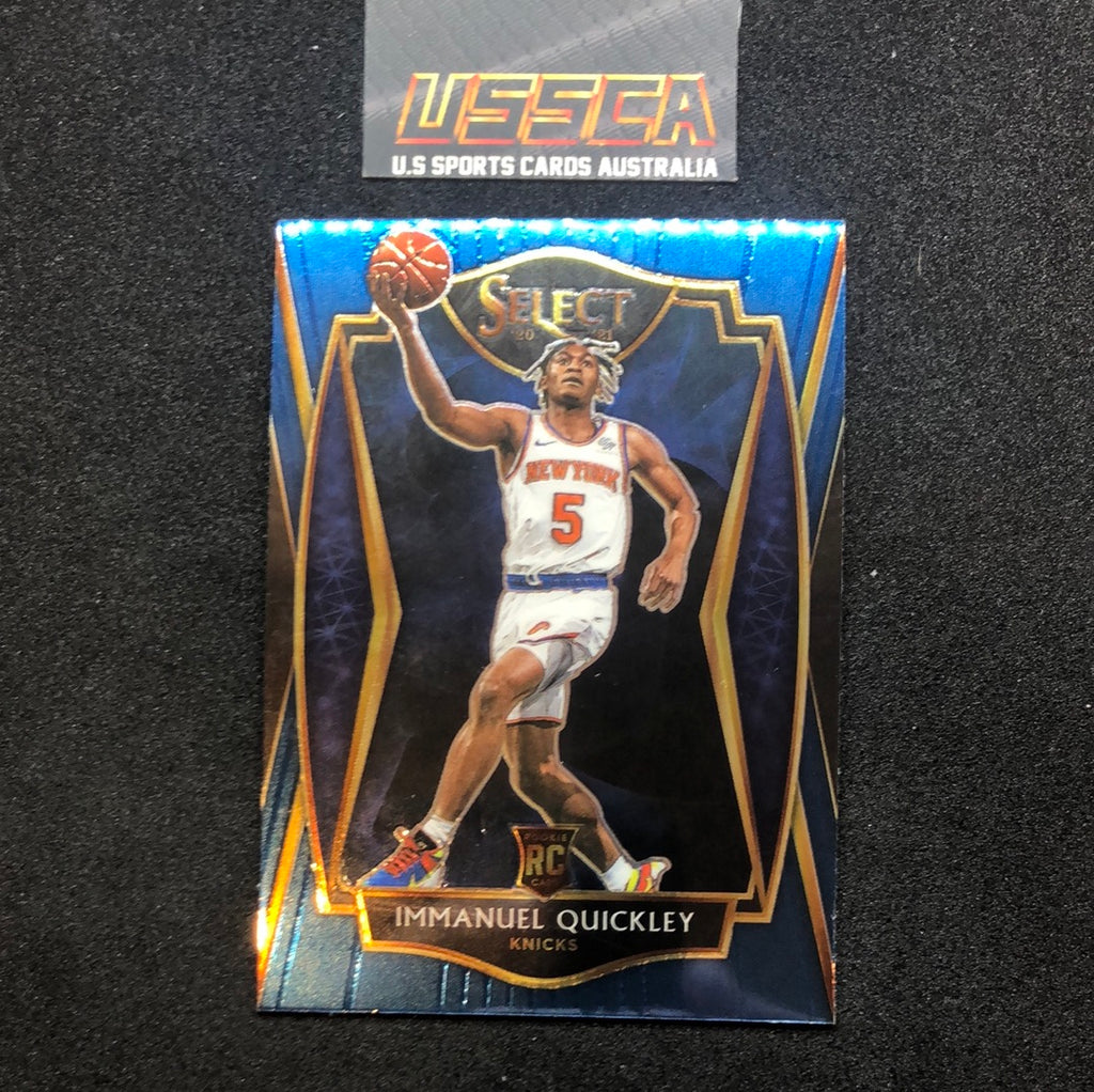 2020-21 Panini Select Basketball Premier Level Retail Blue #172 Immanuel Quickley - New York Knicks