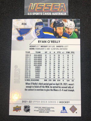 2021-22 Upper Deck Series Two #406 - Ryan O’Reilly - St. Louis Blues