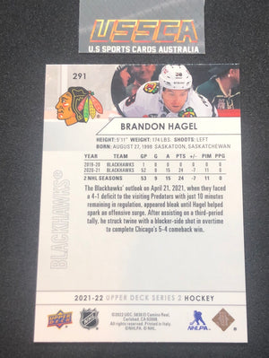 2021-22 Upper Deck Series Two #291 - Brendon Hagel - Chicago Blackhawks