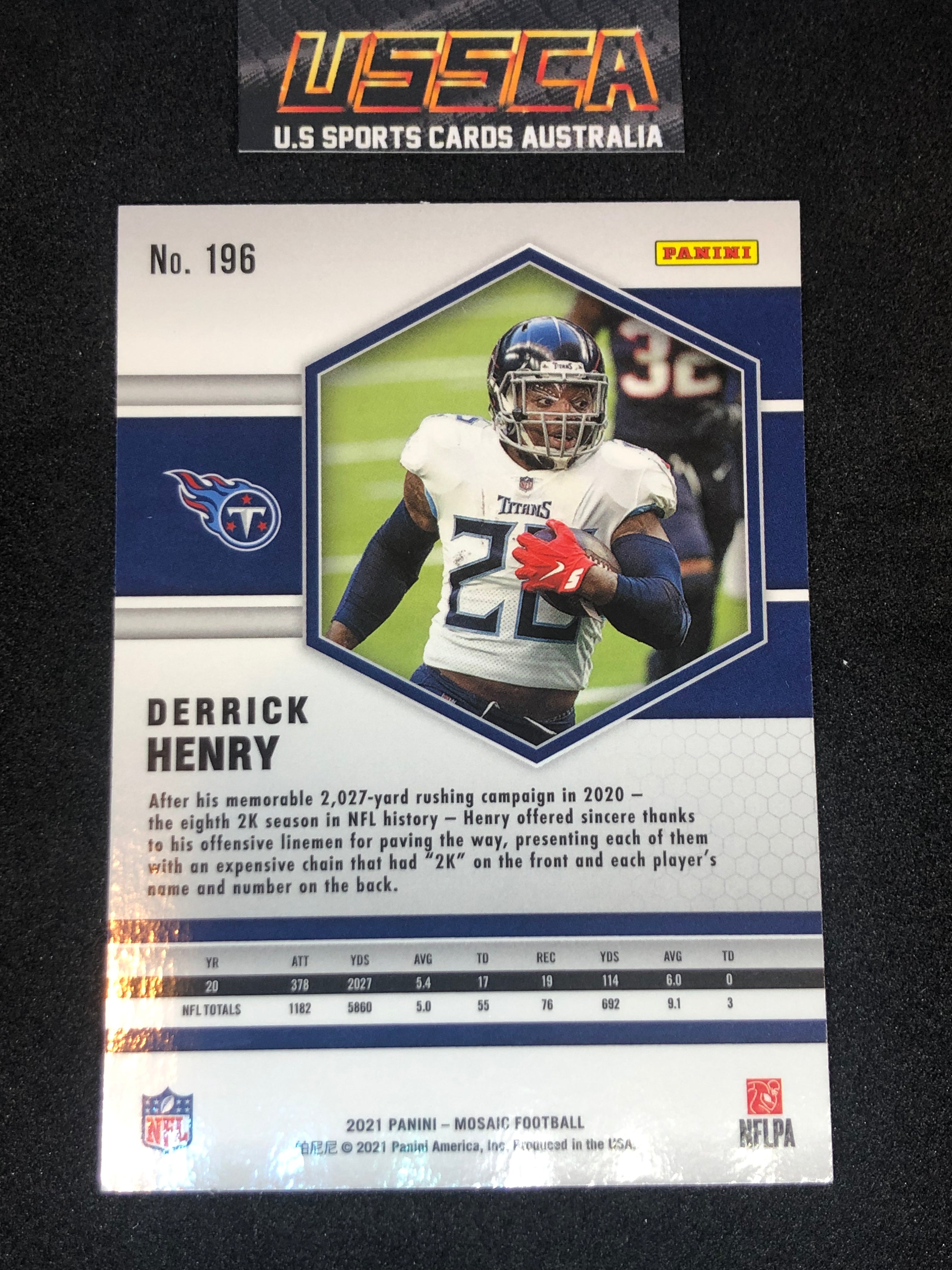 2021 Panini Mosaic Football #196 Derrick Henry - Tennesse Titans