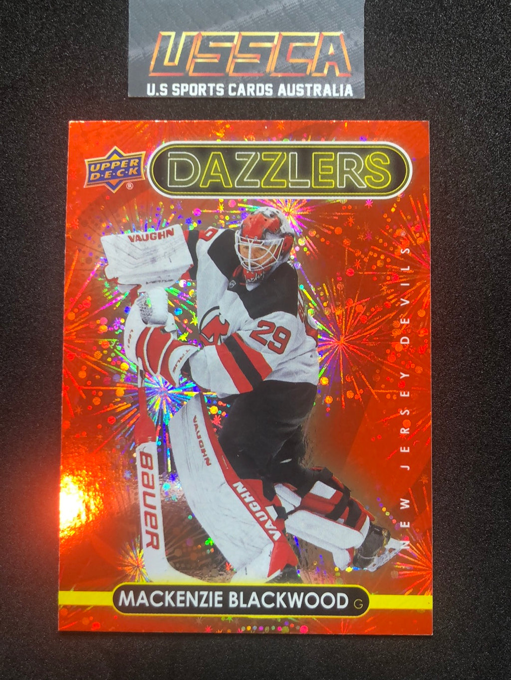 2021-22 Upper Deck Series Two #DZ-78 - Dazzlers Red - Mackenzie Blackwood - New Jersey Devils