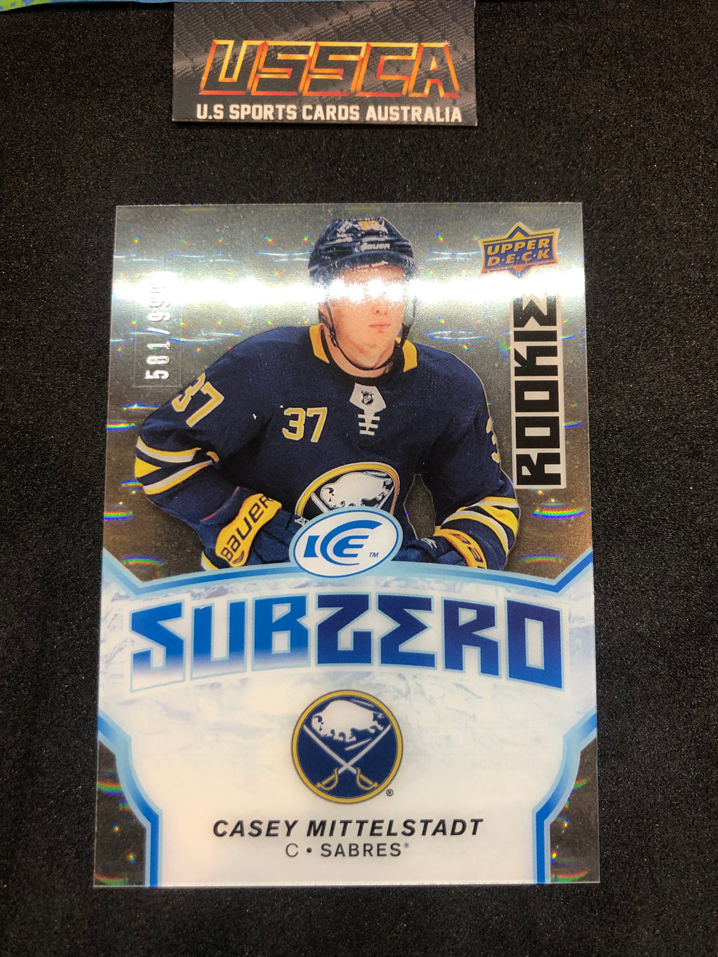 2018-19 Upper Deck Ice - Sub Zero #SZ-40 - Casey Mittelstadt - Buffalo Sabres /999