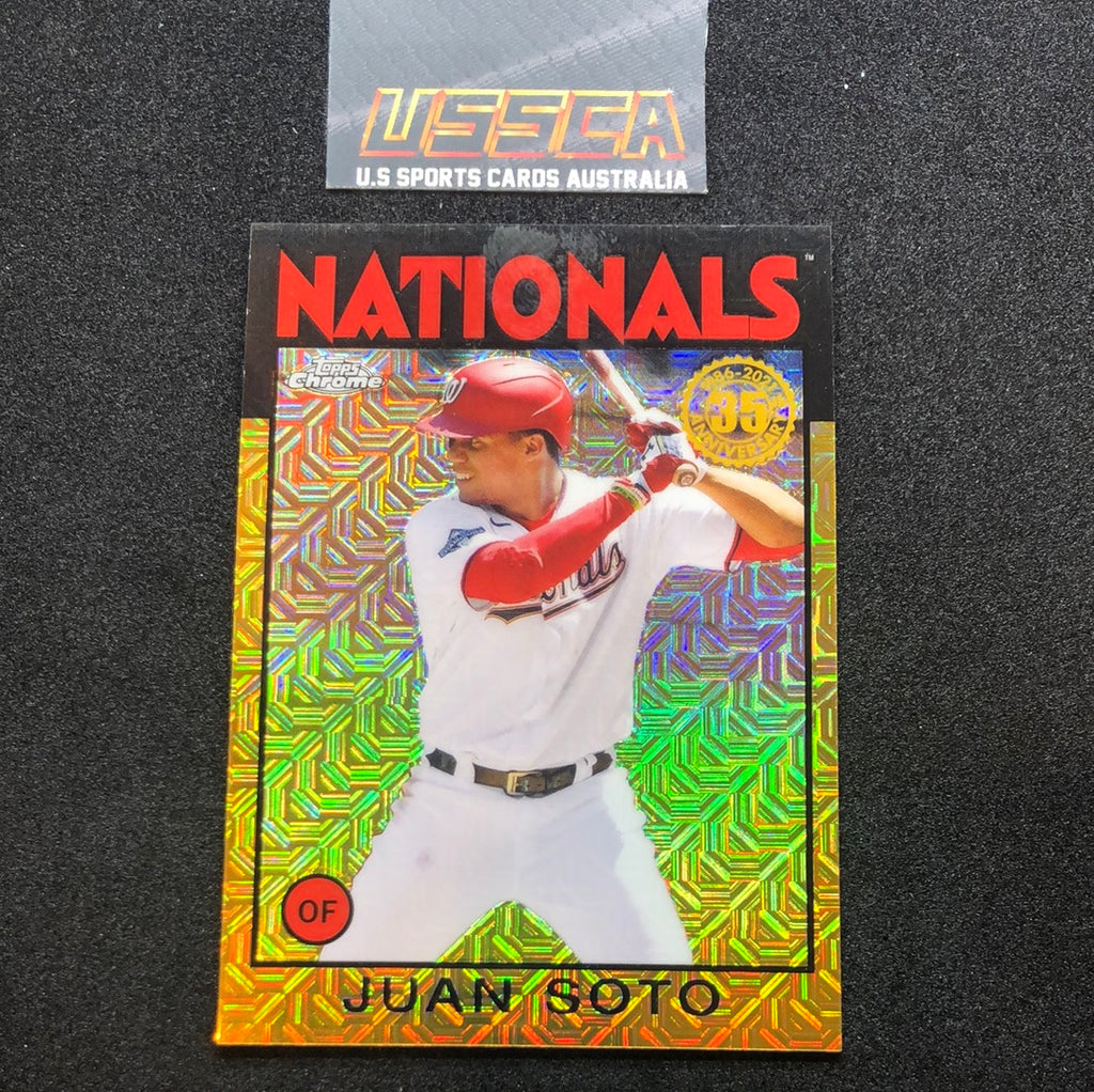 2021 Topps - Silver Pack 1986 Chrome Baseball Gold #86BC-96 - Juan Soto - Washington Nationals