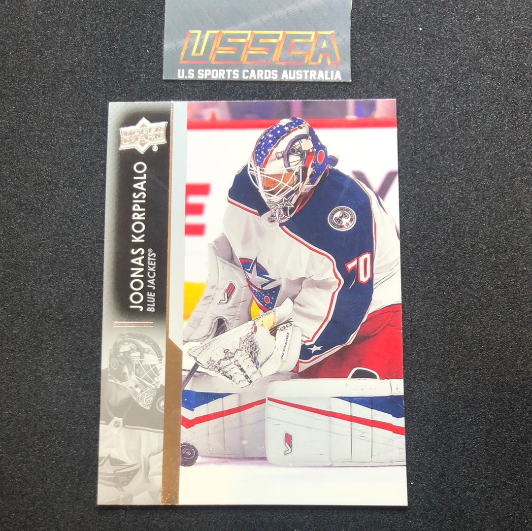 2021-22 Upper Deck Series 2 Hockey - Base #304 - Jonas Korpisalo - Columbus Blue Jackets