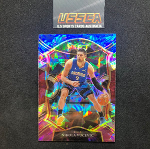 2020-21 Panini Select Basketball Concourse Blue White Purple Cracked Ice Prizm #20 Nikola Vucevic - Chicago Bulls