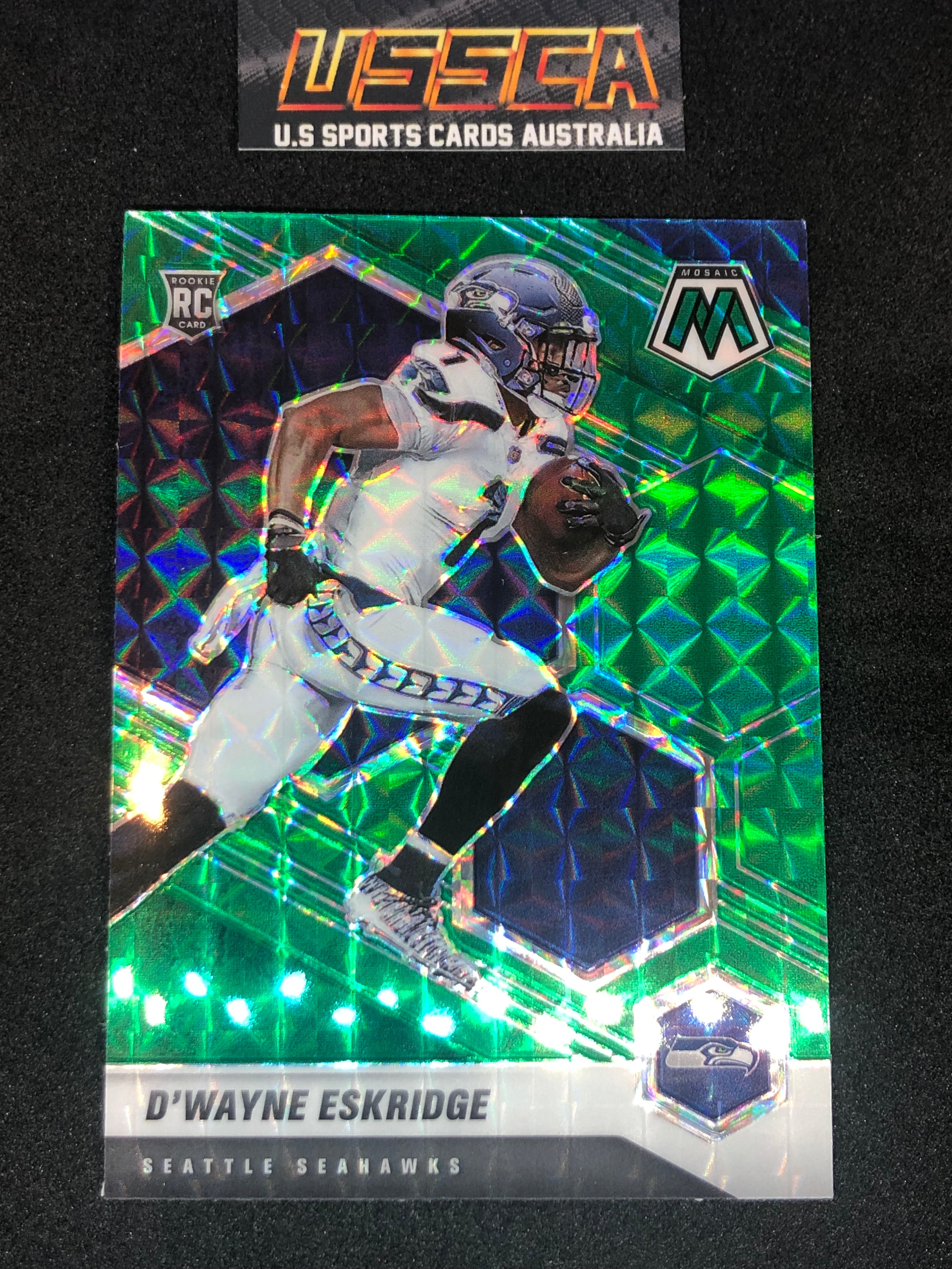 2021 Panini Mosaic Football Green Prizm #319 D’Wayne Eskridge Seattle Seahawks