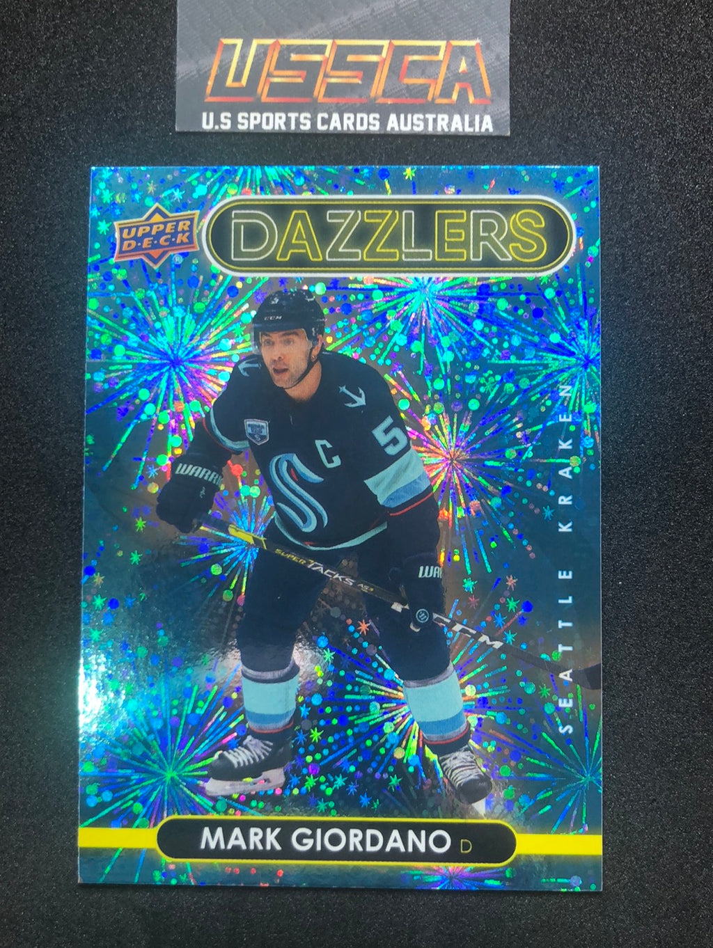 2021-22 Upper Deck Series Two #DZ-88 - Dazzlers Blue - Mark Giordano - Seattle Kraken