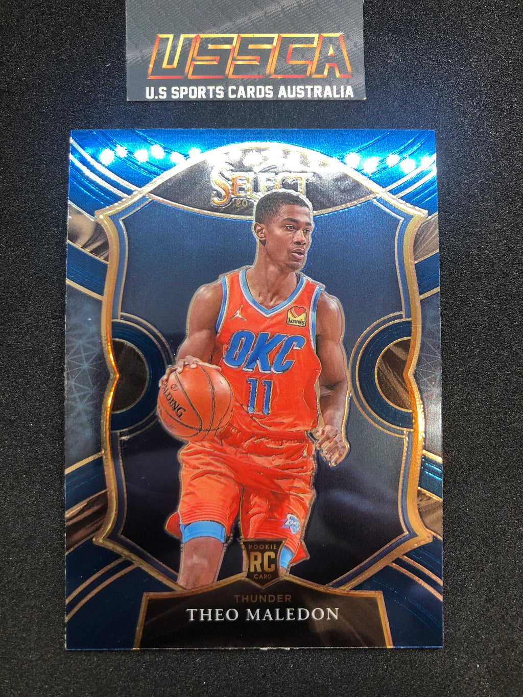 2020-21 Panini Select Basketball Concourse Retail Blue #94 Theo Maledon - Oklahoma Thunder