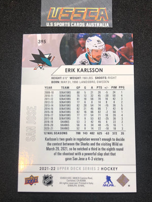 2021-22 Upper Deck Series Two #395 - Erik Karlsson - San Jose Sharks