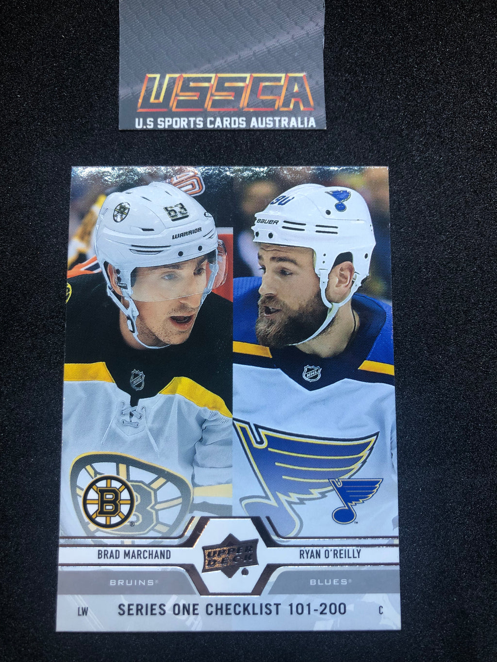 2019-20 Upper Deck Series 1 - Checklist #200 Brad Marchand/Ryan O'Reilly - Boston Bruins St Louis Blues