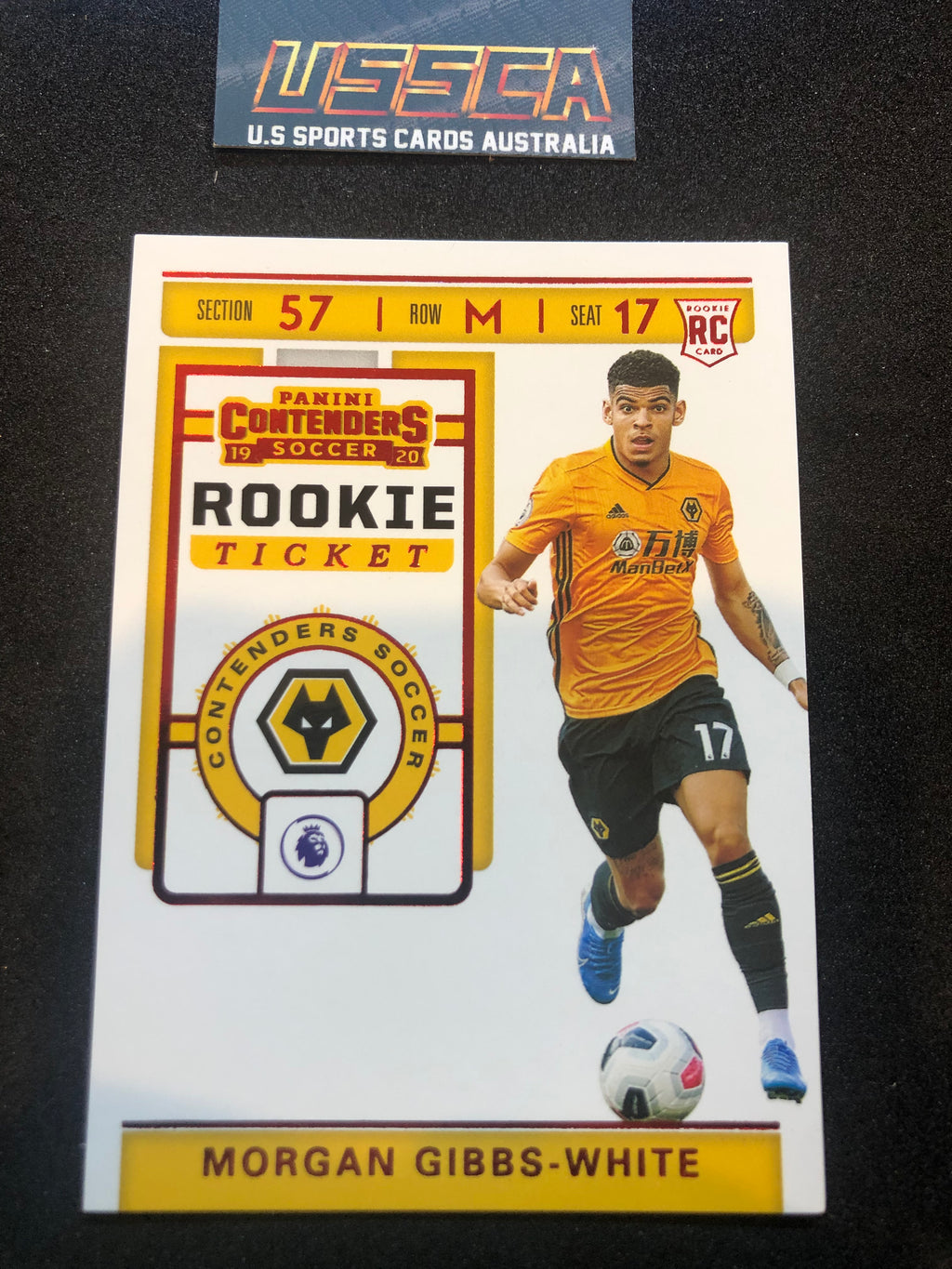 2019-20 Panini Chronicles - Contenders Rookie Ticket - Red #RT-29 - Morgan Gibbs-White - Wolverhampton Wanderers