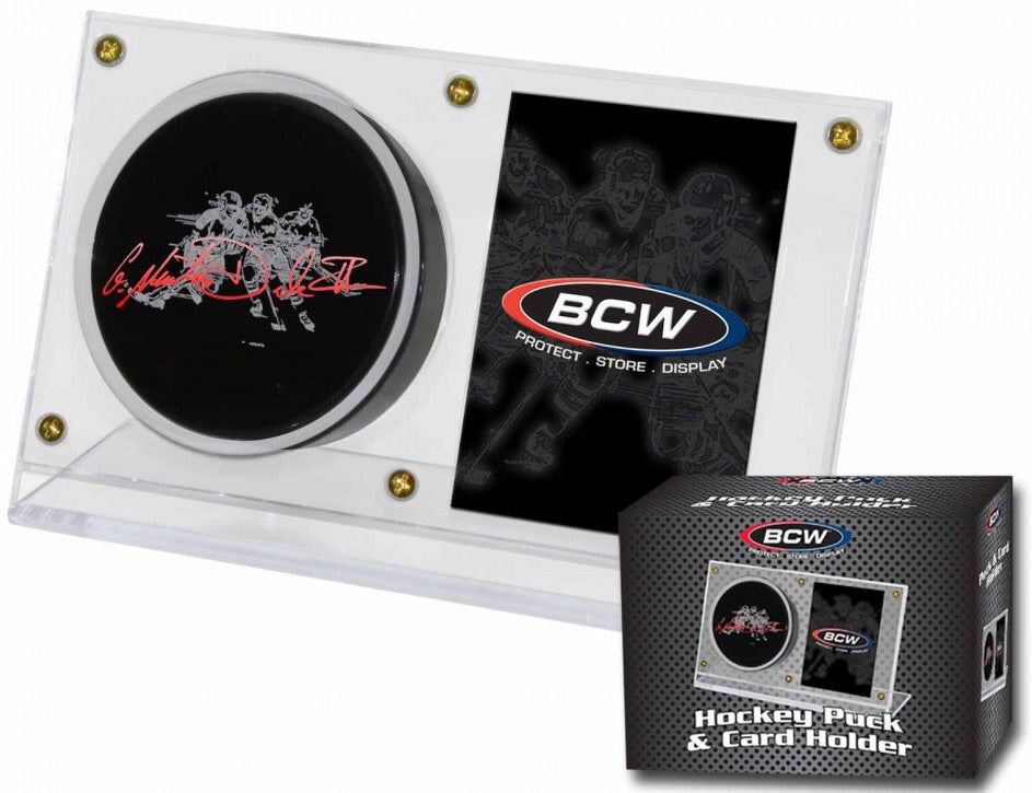 BCW Ice Hockey Puck and Card Holder Display