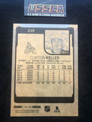 2021-22 Upper Deck O-Pee-Chee Hockey #239 - Clayton Keller - Arizona Coyotes