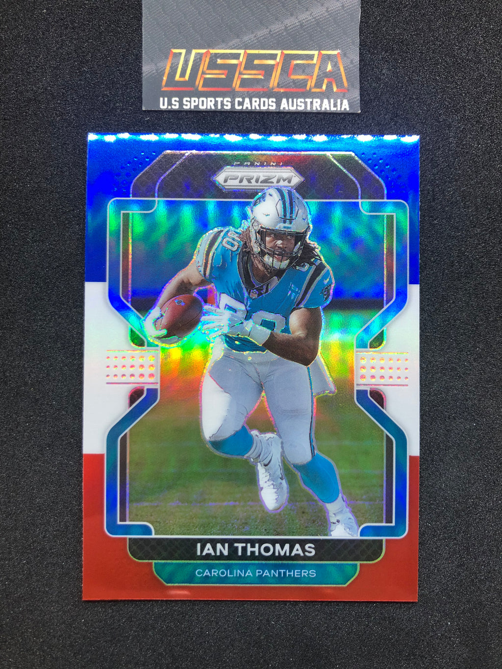 2021 Panini Prizm - [Base] - Red White & Blue Prizm #313 - Ian Thomas - Carolina Panthers