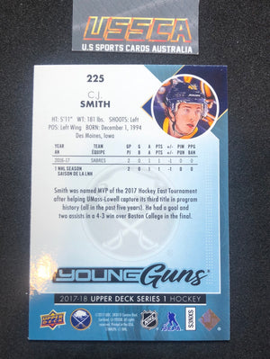 2017-18 Upper Deck Series 1 - Young Guns #225 C.J Smith - Buffalo Sabres