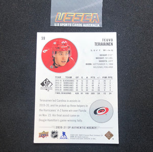 2020-21 Upper Deck SP Authentic Hockey (Base) #059 - Teuvo Teravainen - Carolina Hurricanes