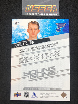 2021-22 Upper Deck Extended Series #702 - Young Guns - Joel Hofer - St. Louis Blues