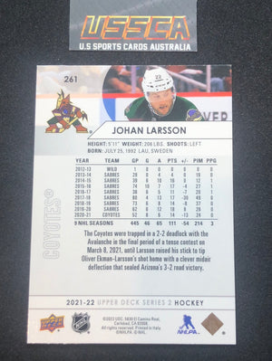 2021-22 Upper Deck Series Two #261 - Johan Larsson - Arizona Coyotes