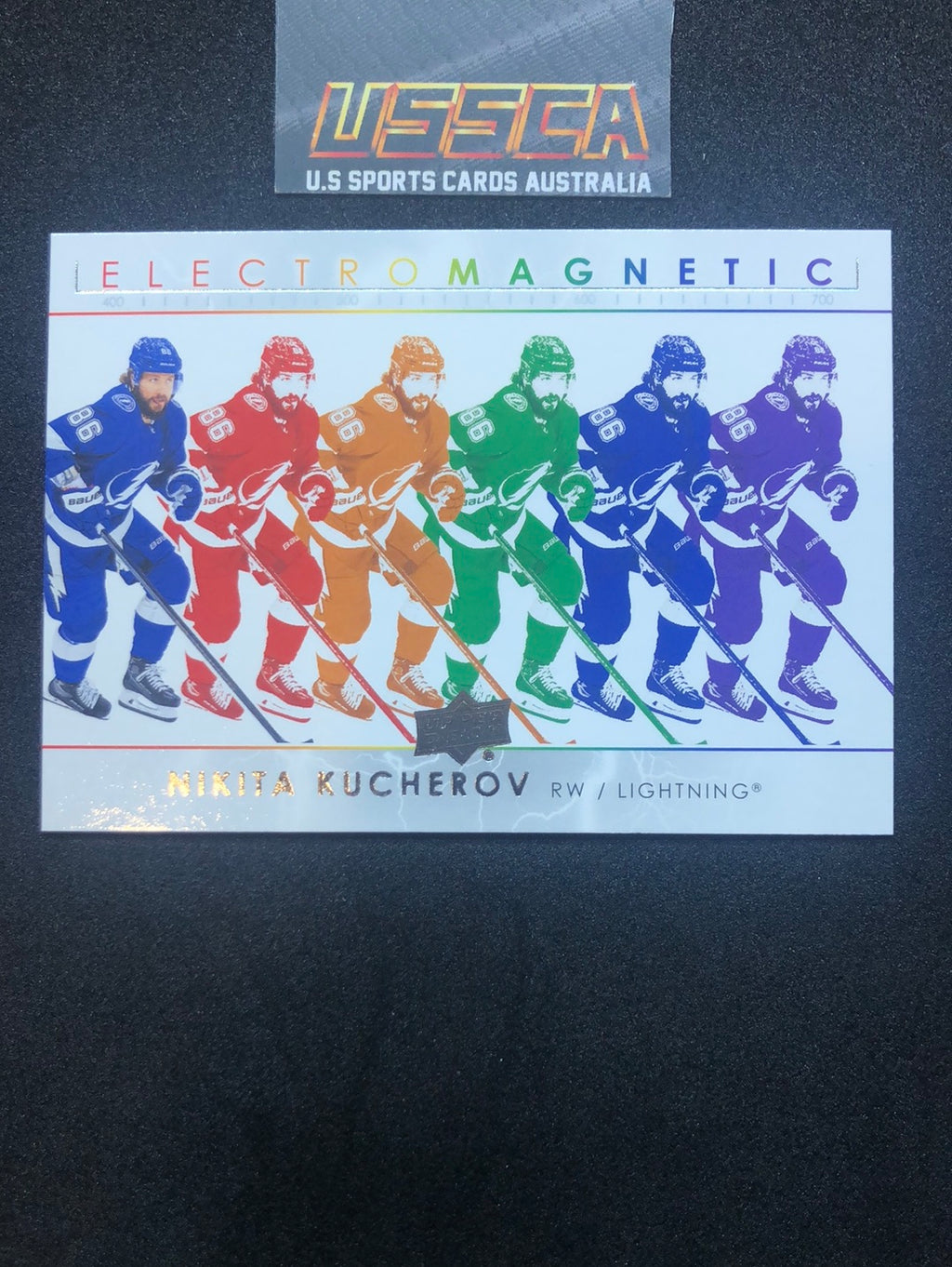 2021-22 Upper Deck Series Two #EM-29 Electro Magnetic - Nikita Kucherov - Tampa Bay Lightning