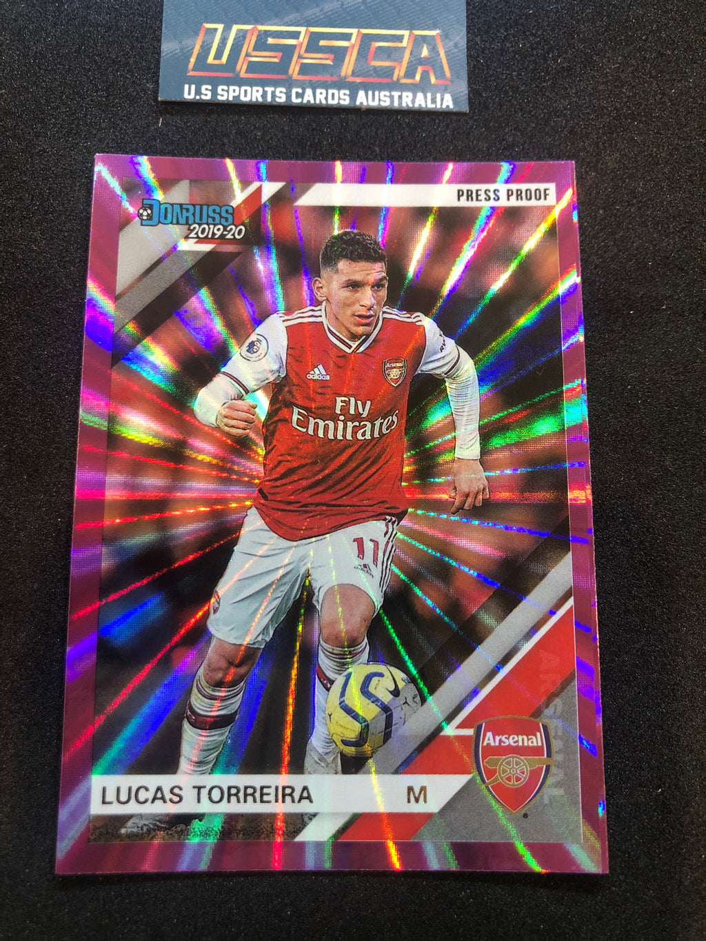 2019-20 Panini Chronicles - [Base] - Press Proof Purple Laser - #002 - Lucas Torreira - Arsenal