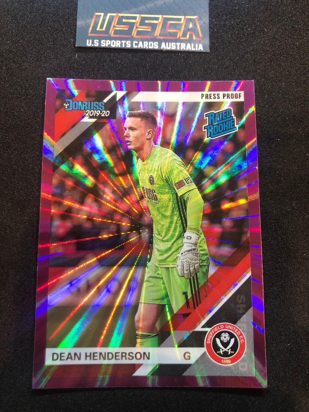 2019-20 Panini Chronicles - [Base] - Press Proof Purple Laser - #139 - Dean Henderson - Sheffield United