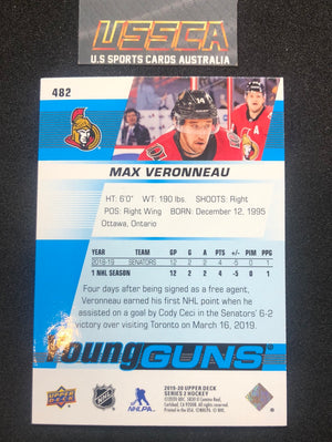 2019-20 Upper Deck Series Two  #C482 - Young Guns - Max Veronneau - Ottawa Senators